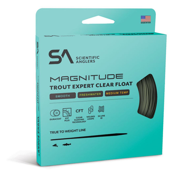 SA Magnitude Smooth Trout Expert Sage Green 10\' Clear i gruppen Fiskelinor / Flugfiskelinor / Enhandslinor hos Sportfiskeprylar.se (145480r)