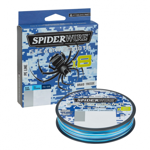 SpiderWire Stealth Smooth 150m Blue Camo, 0.19mm i gruppen Fiskelinor / Flätlinor & Superlinor hos Sportfiskeprylar.se (1515719)