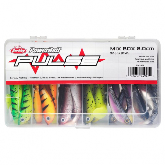 Berkley Pulse Shad Mix Box 8cm (36-pack) i gruppen Fiskedrag / Betespaket hos Sportfiskeprylar.se (1543978)
