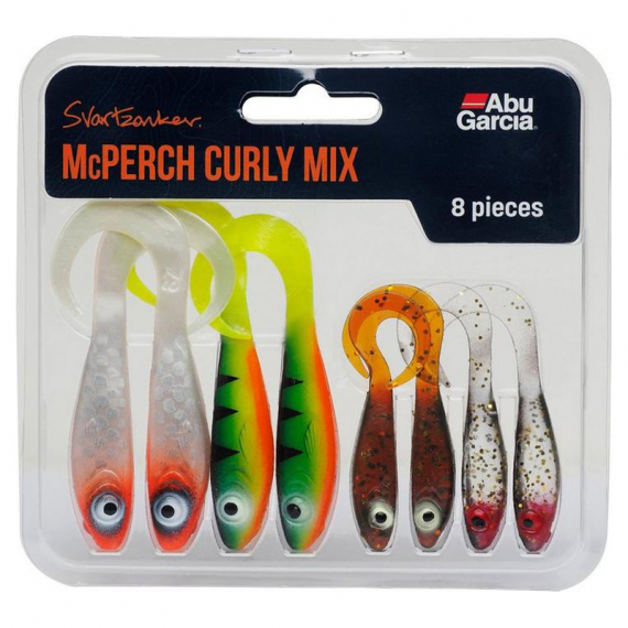 Abu Garcia McPerch Curly Mix (8-pack) i gruppen Fiskedrag / Jiggar & Gummibeten / Abborrjiggar & Gösjiggar hos Sportfiskeprylar.se (1550272)