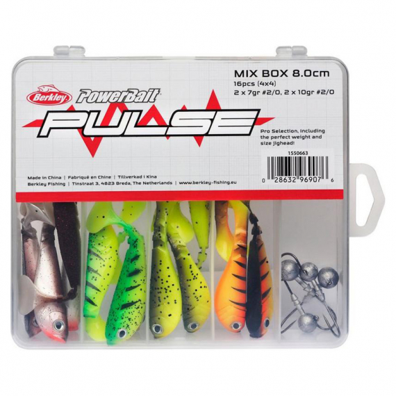 Berkley Pulse Shad Box 8cm inkl. Jiggskallar i gruppen Fiskedrag / Betespaket hos Sportfiskeprylar.se (1550663)