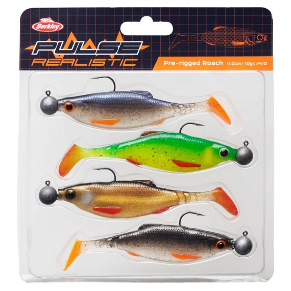 Berkley Pulse Realistic Roach (4-pack) i gruppen Fiskedrag / Jiggar & Gummibeten / Abborrjiggar & Gösjiggar hos Sportfiskeprylar.se (1551695r)