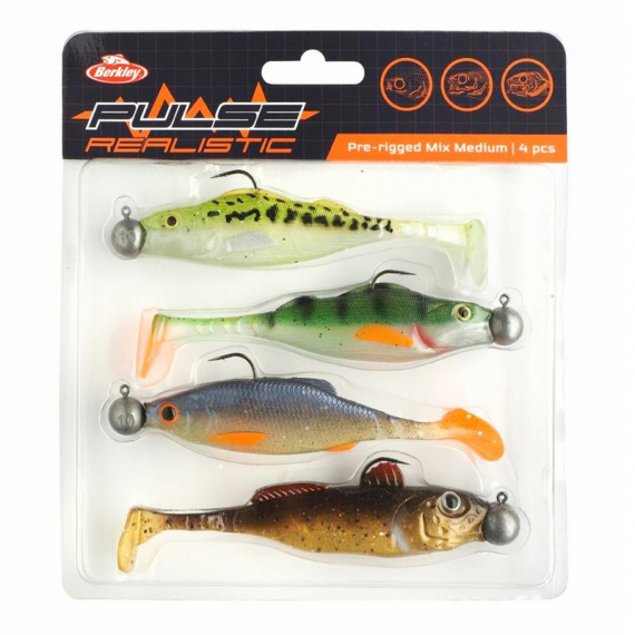 Berkley Pulse Realistic Pre-Rigged Mix Medium (4-pack) i gruppen Fiskemetoder hos Sportfiskeprylar.se (1571047)