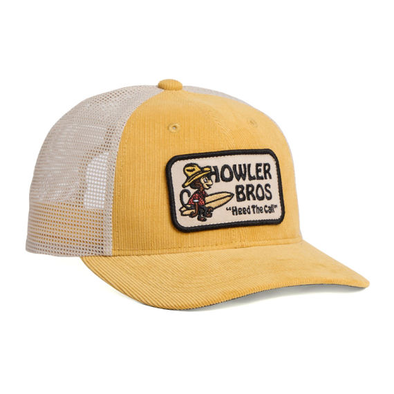 Howler Bro\'s Standard Hats El Monito Surfs Badge - Yellow Corduroy i gruppen Kläder & Skor / Kepsar & Huvudbonader / Kepsar hos Sportfiskeprylar.se (160025F-MON)