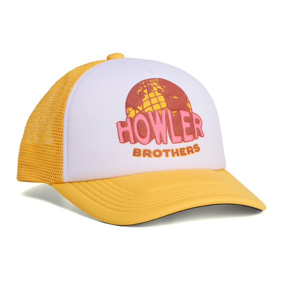 Howler Bro\'s Foam Dome Worldwide Howler - Yellow / White i gruppen Kläder & Skor / Kepsar & Huvudbonader / Kepsar hos Sportfiskeprylar.se (160925F-YLW)