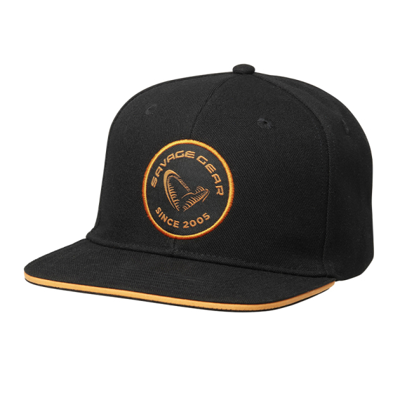 Savage Gear Badge Flatbill Cap - Black Orange i gruppen Kläder & Skor / Kepsar & Huvudbonader / Kepsar hos Sportfiskeprylar.se (1642626)