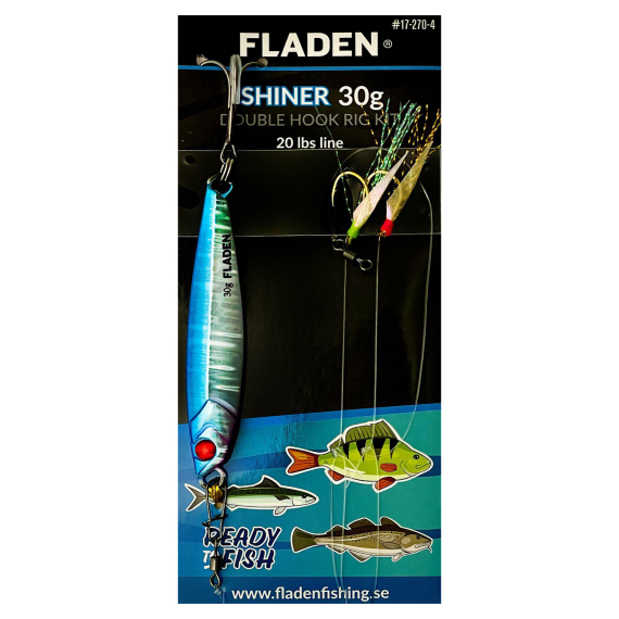 Fladen Shiner 30g double hook rig i gruppen Fiskemetoder / Havsfiske / Krok & Småplock Havsfiske / Häcklor & Havsfiskeriggar hos Sportfiskeprylar.se (17-270-1r)