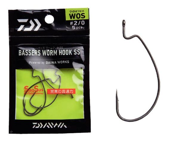 Daiwa Bassers Worm Hook Wos i gruppen Krok & Småplock / Krok / Offsetkrok hos Sportfiskeprylar.se (196151r)