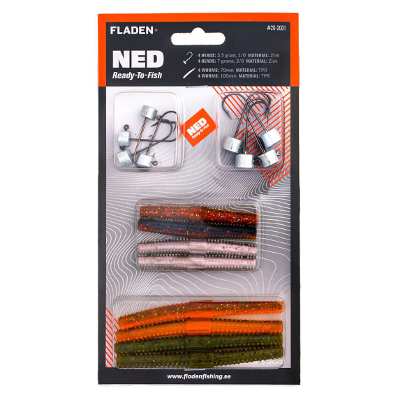 Fladen NED-Kit i gruppen Fiskedrag / Jiggar & Gummibeten / Kräftor & Creaturebaits / Ned Rig Jiggar hos Sportfiskeprylar.se (20-2001)