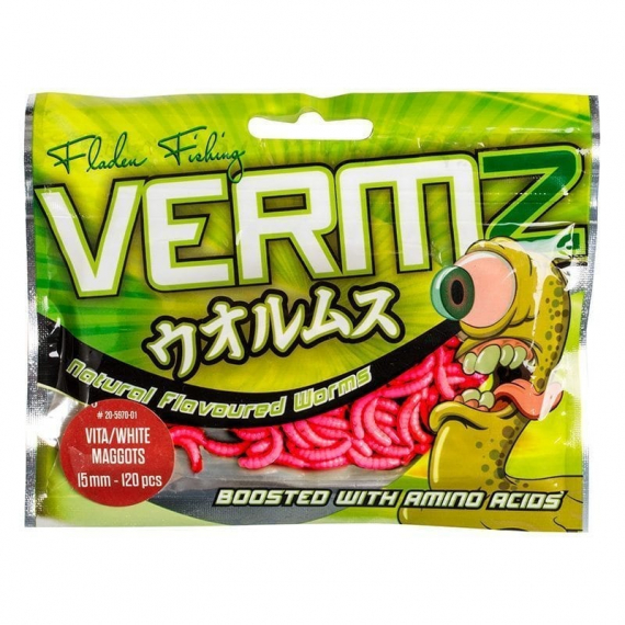 Fladen Vermz Maggots, 1,5cm Natural Red i gruppen Fiskedrag / Boilies, Krokbeten & Mäsk / Plastbeten hos Sportfiskeprylar.se (20-5970-02)