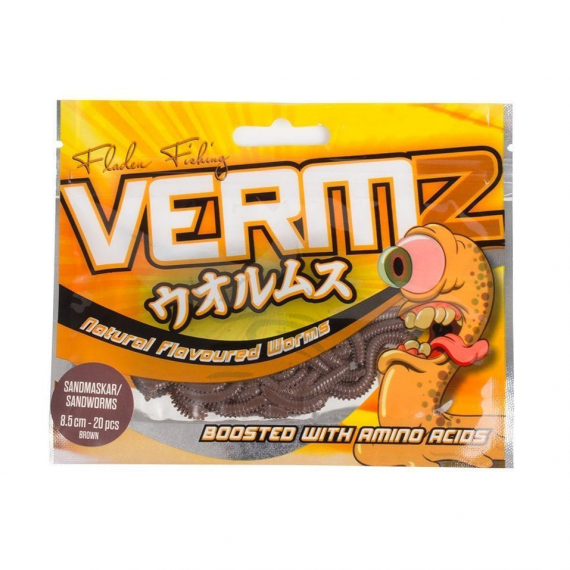 Fladen Vermz Borstmask 8,5 cm 20pcs i gruppen Fiskedrag / Jiggar & Gummibeten / Kräftor & Creaturebaits / Maskar & Worm baits hos Sportfiskeprylar.se (20-5985-01r)