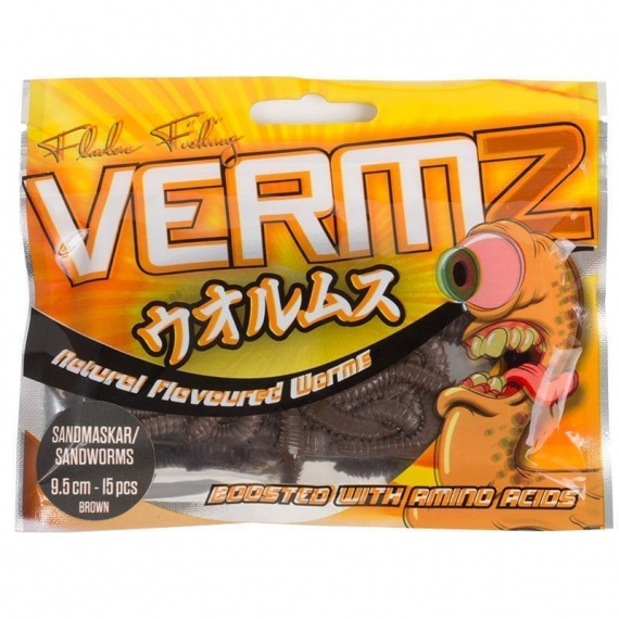 Fladen Vermz Borstmask 9,5cm (15-pack) i gruppen Fiskedrag / Jiggar & Gummibeten / Abborrjiggar & Gösjiggar hos Sportfiskeprylar.se (20-5995-01r)