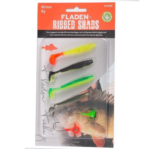 Fladen Jiggsortering Ribbed Shad Färgcombo 2 i gruppen Fiskedrag / Betespaket hos Sportfiskeprylar.se (20-67002)
