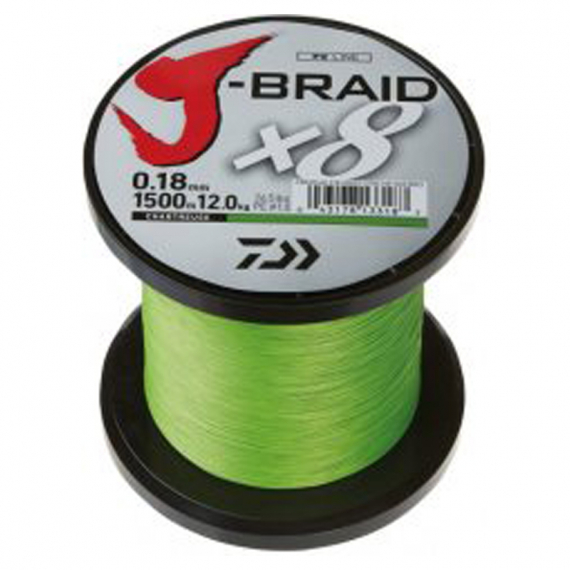 Daiwa J-Braid X8 1500m Chartreuse i gruppen Fiskelinor / Flätlinor & Superlinor hos Sportfiskeprylar.se (200206r)
