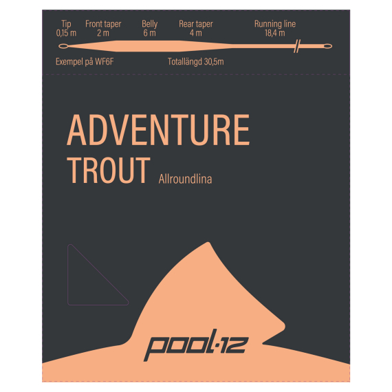 Pool 12 Adventure Trout Flyt i gruppen Fiskelinor / Flugfiskelinor / Enhandslinor hos Sportfiskeprylar.se (20254820r)