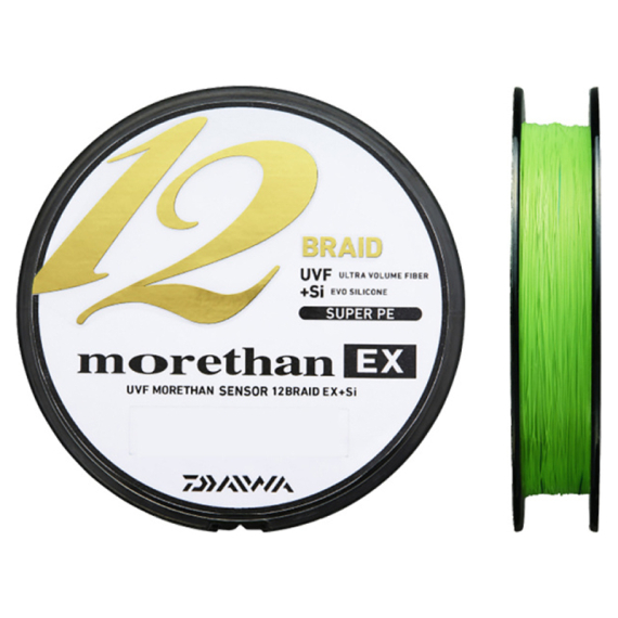 Daiwa Morethan 12 Braid 135m Lime Green, 0.08mm i gruppen Fiskelinor / Flätlinor & Superlinor hos Sportfiskeprylar.se (210567)