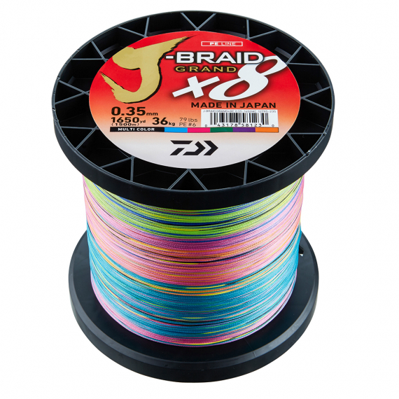 Daiwa J-braid Grand X8 Multi Color 1500m i gruppen Fiskelinor / Flätlinor & Superlinor hos Sportfiskeprylar.se (210688r)