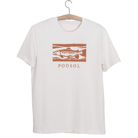 PODSOL T-Shirt TAJGA TROUT VIntage White i gruppen Kläder & Skor / Kläder / T-shirts hos Sportfiskeprylar.se (21335434r)