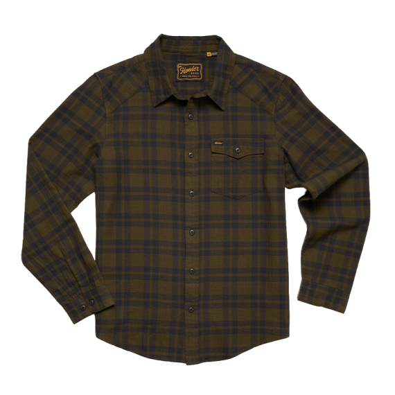 Howler Bro\'s La Grange Lightweight Flannel Cohen Plaid Dark Olive i gruppen Kläder & Skor / Kläder / Skjortor hos Sportfiskeprylar.se (221425F-OLI-Sr)