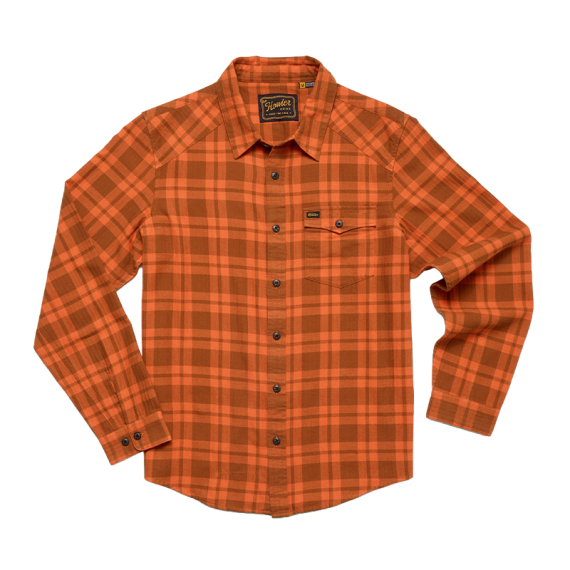 Howler Bro\'s La Grange Lightweight Flannel Cohen Plaid Pumpkin i gruppen Kläder & Skor / Kläder / Skjortor hos Sportfiskeprylar.se (221425F-PUM-Sr)