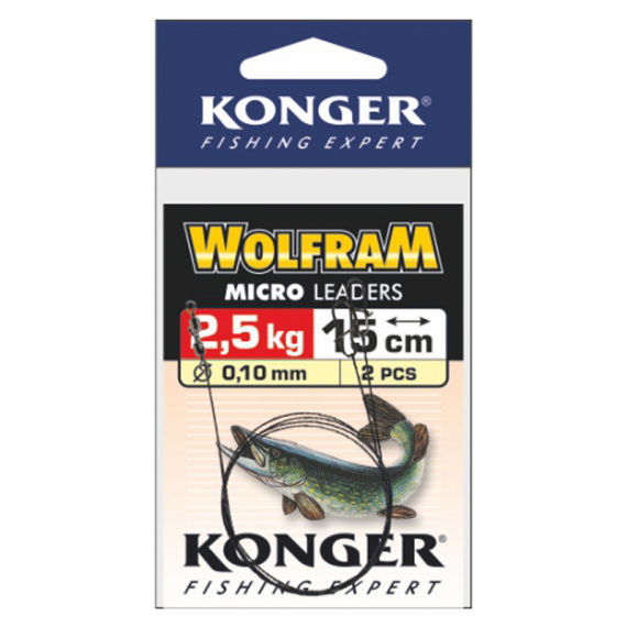 Konger Tungsten Leader (2-pack) - 20cm/10kg i gruppen Krok & Småplock / Tafsar & Tafsmaterial hos Sportfiskeprylar.se (260320023)
