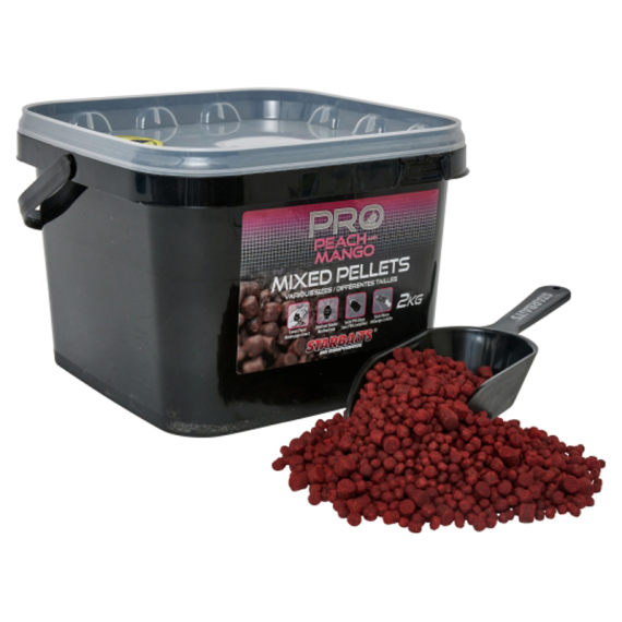 Starbaits Pro Peach & Mango Pellets Mixed 2kg i gruppen Fiskedrag / Boilies, Krokbeten & Mäsk / Pellets hos Sportfiskeprylar.se (29-34625)