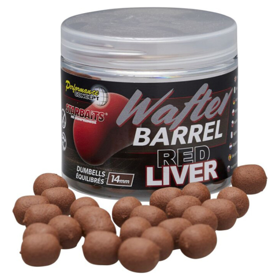 Starbaits PC Red Liver Barrel Wafter - 14mm i gruppen Fiskedrag / Boilies, Krokbeten & Mäsk / Boilies hos Sportfiskeprylar.se (29-44617)