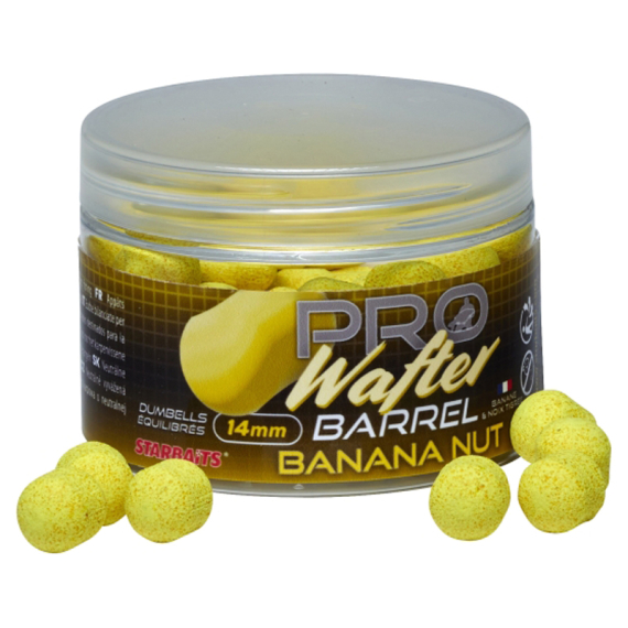 Starbaits Pro Banana Nut Barrel Wafter - 14mm i gruppen Fiskedrag / Boilies, Krokbeten & Mäsk / Boilies hos Sportfiskeprylar.se (29-44772)