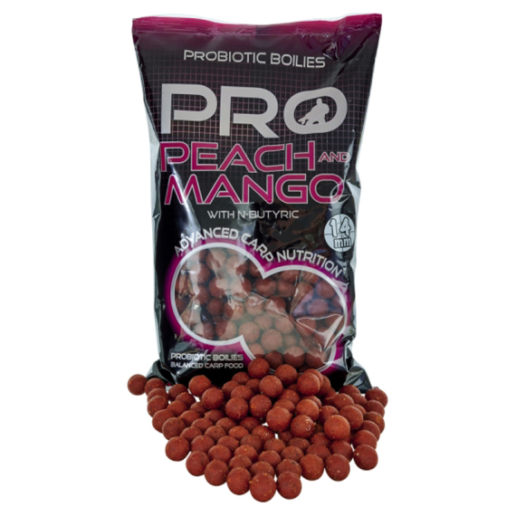 Starbaits Pro Peach & Mango Boilies 800g i gruppen Fiskedrag / Boilies, Krokbeten & Mäsk / Boilies hos Sportfiskeprylar.se (29-64005r)
