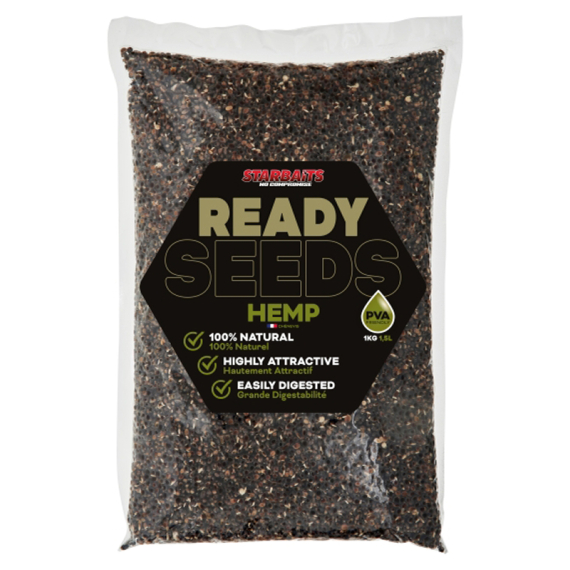Starbaits Ready Seeds Hemp 1kg i gruppen Fiskedrag / Boilies, Krokbeten & Mäsk / Partiklar hos Sportfiskeprylar.se (29-74214)