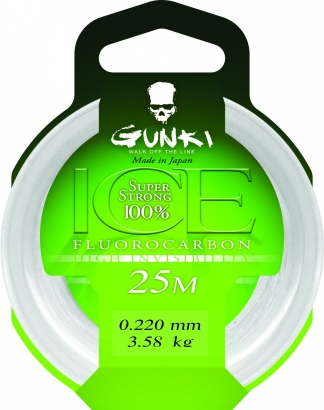 Gunki Fluorocarbone Ice, 0,34mm i gruppen Krok & Småplock / Tafsar & Tafsmaterial / Tafsmaterial / Tafsmaterial Fluorocarbon hos Sportfiskeprylar.se (29-82286)