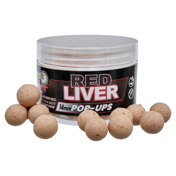 Starbaits PC Red Liver Pop Up - 14mm i gruppen Fiskedrag / Boilies, Krokbeten & Mäsk / Popups & Wafters hos Sportfiskeprylar.se (29-82378)
