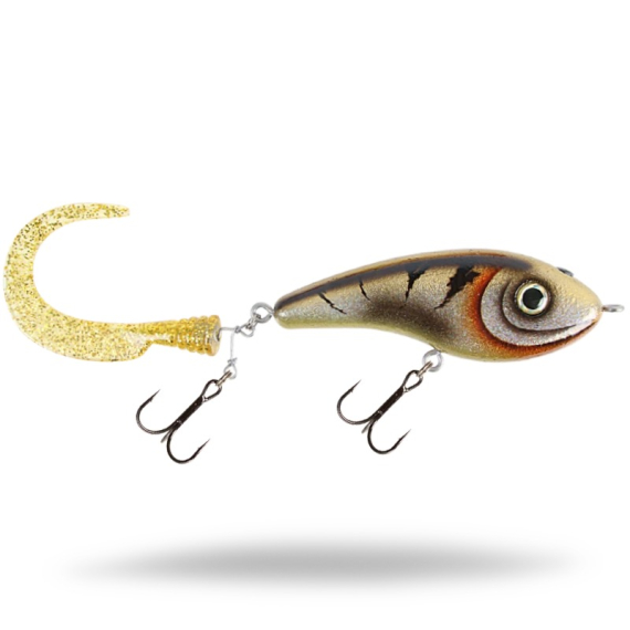 Strike Pro Catchy 13cm - Rockabilly - Orange Glitter i gruppen Fiskedrag / Tailbeten & Hybridbeten hos Sportfiskeprylar.se (29-EG230-C779)