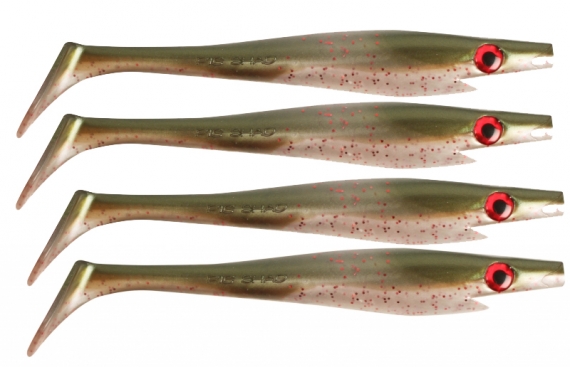 Pig Shad 15cm Nano Size (4-pack) - Arkansas Shiner i gruppen Fiskedrag / Jiggar & Gummibeten / Gäddjiggar hos Sportfiskeprylar.se (29-SP172D-104)