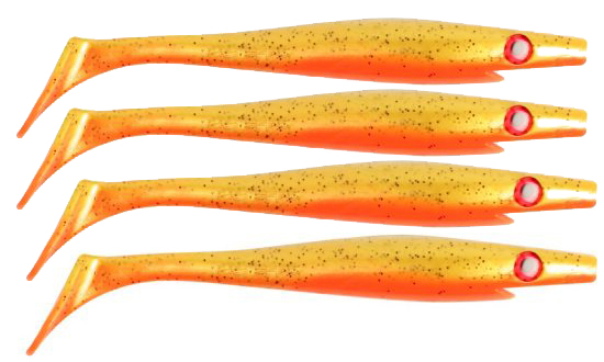 Pig Shad 15cm Nano Size (4-pack) - Goldie i gruppen Fiskedrag / Jiggar & Gummibeten / Gäddjiggar hos Sportfiskeprylar.se (29-SP172D-107)