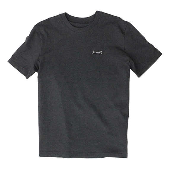 Lemmel T-shirt Lemmel - Dk. Heather grey w white embroided logo i gruppen Kläder & Skor / Kläder / T-shirts hos Sportfiskeprylar.se (3010111-5334r)