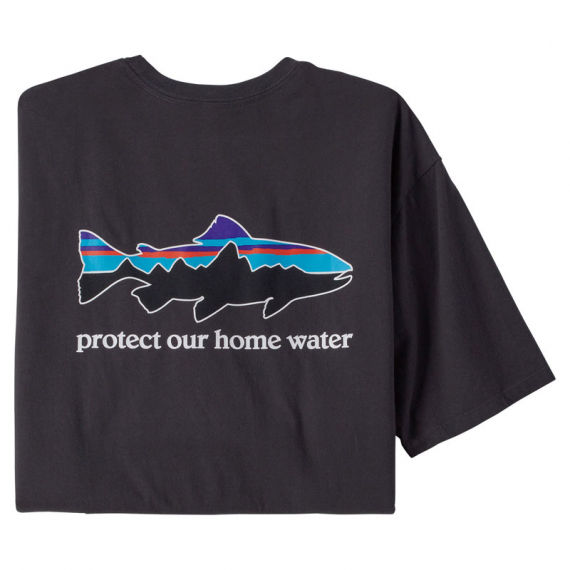 Patagonia M\'s Home Water Trout Organic T-Shirt Ink Black i gruppen Kläder & Skor / Kläder / T-shirts hos Sportfiskeprylar.se (37547-INBKr)