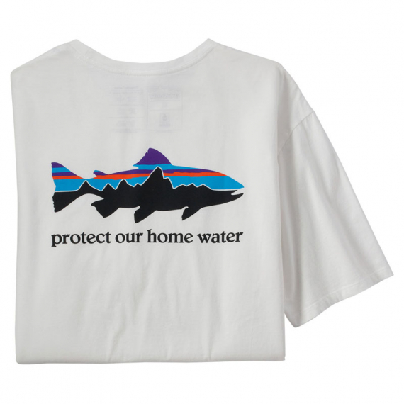 Patagonia M\'s Home Water Trout Organic T-Shirt White i gruppen Kläder & Skor / Kläder / T-shirts hos Sportfiskeprylar.se (37547-WHIr)