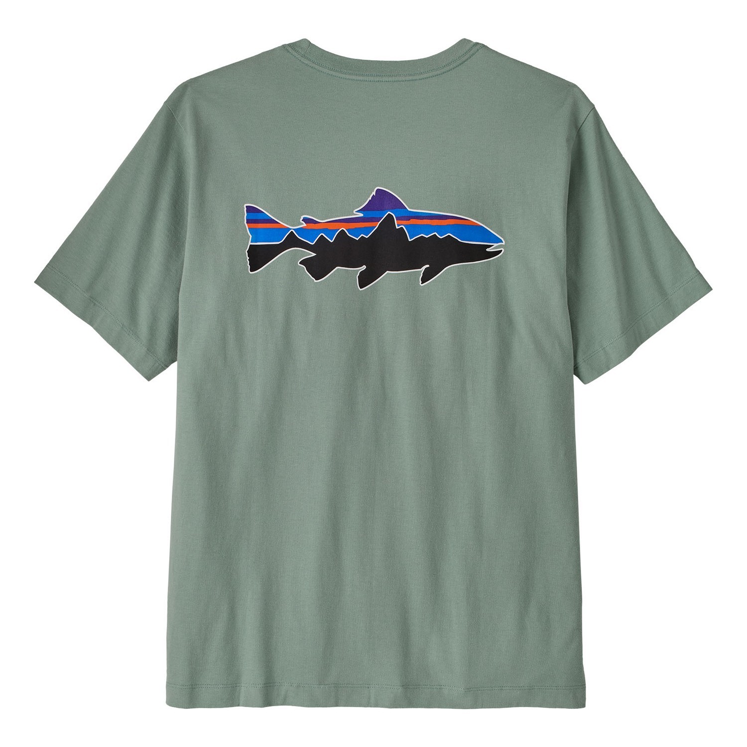 Patagonia M\'s Fitz Roy Trout T-Shirt CVGR i gruppen Kläder & Skor / Kläder / T-shirts hos Sportfiskeprylar.se (37846-CVGR-XXLr)