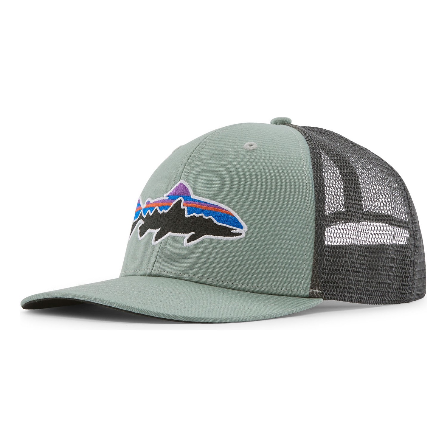 Patagonia Fitz Roy Trout Trucker Hat CVGR i gruppen Kläder & Skor / Kepsar & Huvudbonader / Kepsar / Truckerkepsar hos Sportfiskeprylar.se (38288-CVGR-ALL)