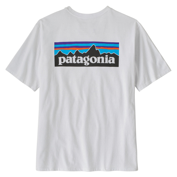 Patagonia M\'s P-6 Logo Responsibili-Tee White i gruppen Kläder & Skor / Kläder / T-shirts hos Sportfiskeprylar.se (38504-WHI-Sr)
