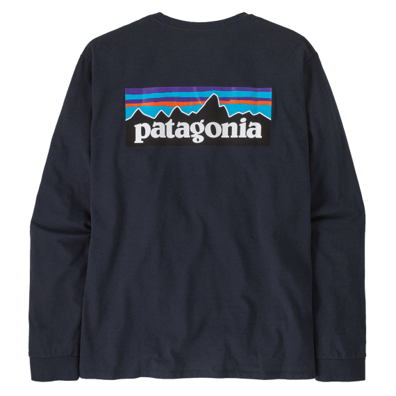 Patagonia M\'s L/S P-6 Logo Responsibili-Tee New Navy i gruppen Kläder & Skor / Kläder / T-shirts hos Sportfiskeprylar.se (38518-NENA-Sr)
