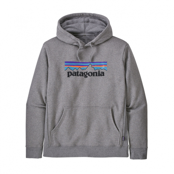Patagonia M\'s P-6 Logo Uprisal Hoody Gravel Heather i gruppen Kläder & Skor / Kläder / Tröjor / Hoodies hos Sportfiskeprylar.se (39622-GLH-r)