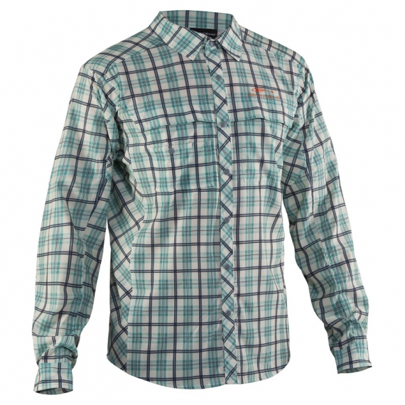 Grundéns Fly Bridge Long Sleeve - Dusty Turquiose Plaid i gruppen Kläder & Skor / Kläder / Skjortor hos Sportfiskeprylar.se (40010-962-0013r)