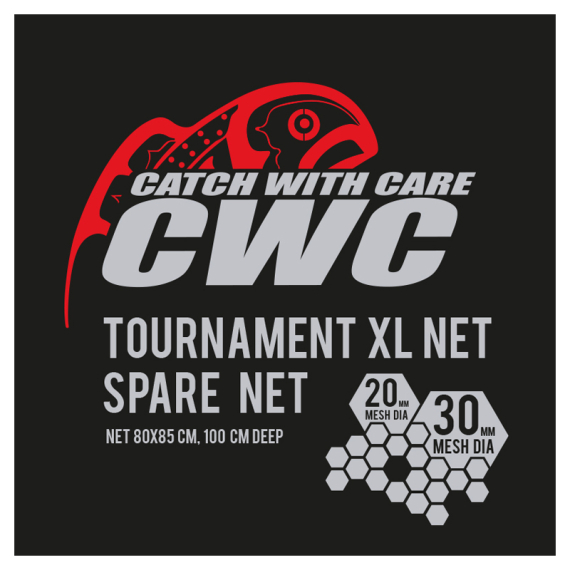 CWC Tournament XL 100cm, D20/D30 Spare Net i gruppen Verktyg & Tillbehör / Håvar / Håvnät hos Sportfiskeprylar.se (49-FNETCWC4S)