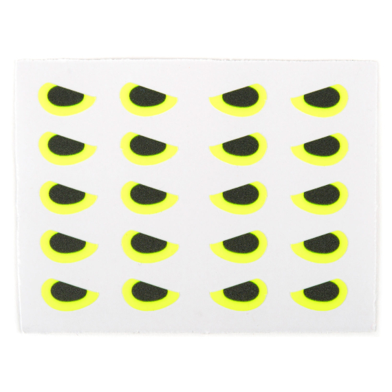 Angry Predator Eyes 8mm - Fluo Yellow i gruppen Krok & Småplock / Flugbindning / Flugbindningsmaterial / Ögon hos Sportfiskeprylar.se (500001)