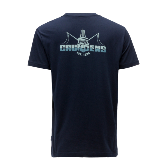 Grundéns Logo Boat SS T-Shirt Dark Navy i gruppen Kläder & Skor / Kläder / T-shirts hos Sportfiskeprylar.se (50378-425-0014r)