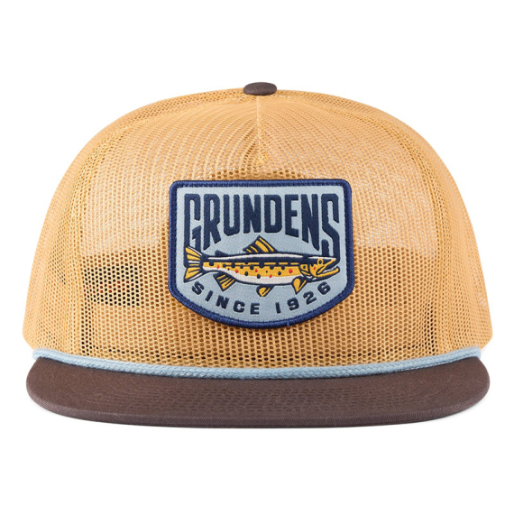 Grundéns Trout Patch Mesh Trucker Whiskey/Dark Brown i gruppen Kläder & Skor / Kepsar & Huvudbonader / Kepsar / Truckerkepsar hos Sportfiskeprylar.se (50485-241-0001)