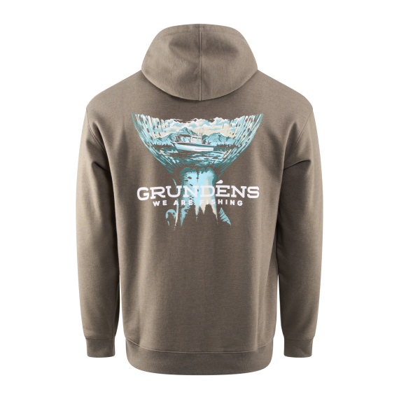 Grundéns Salmon Tailscape Hoodie Otter Heather i gruppen Kläder & Skor / Kläder / Tröjor / Hoodies hos Sportfiskeprylar.se (50530-242-0014r)
