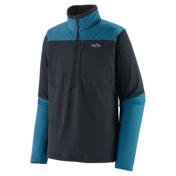 Patagonia M\'s L/S R1 Fitz Roy 1/4 Zip PIBL i gruppen Kläder & Skor / Kläder / Tröjor / Sweatshirts hos Sportfiskeprylar.se (52722-PIBL-Mr)